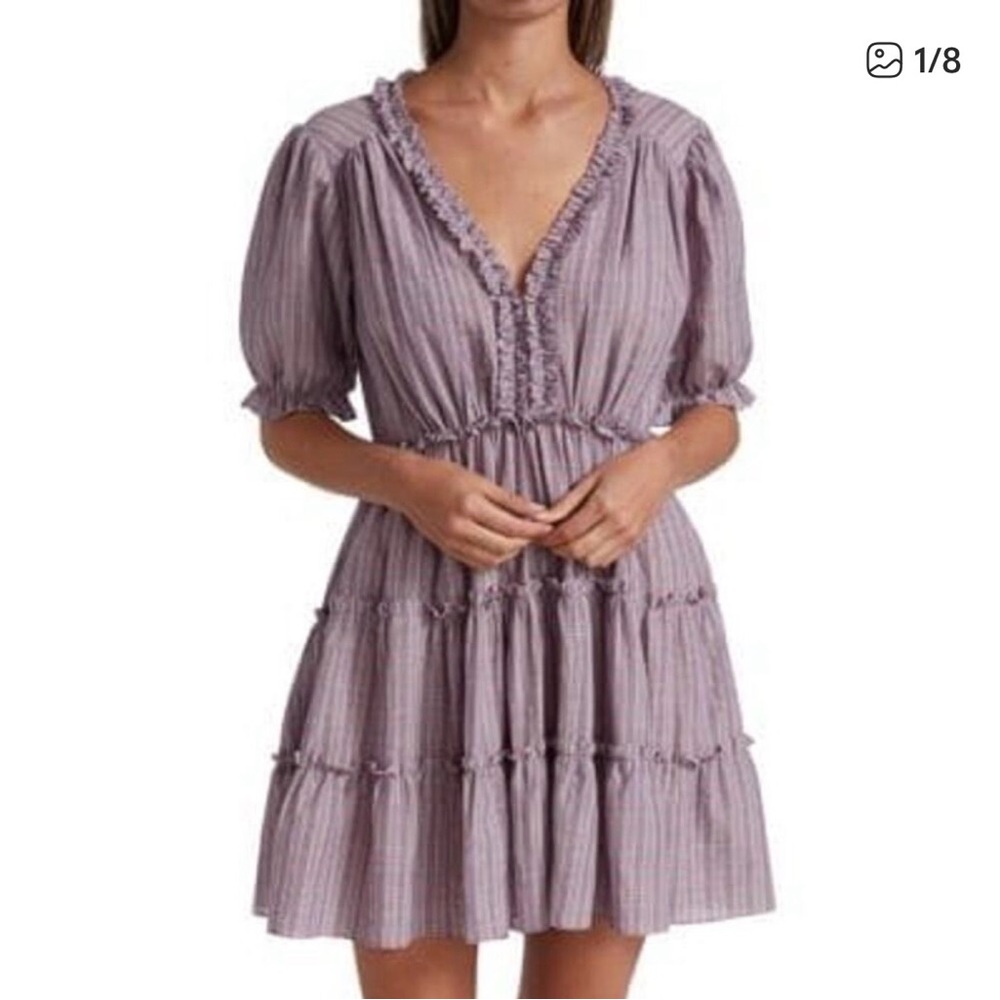 Cinq à Sept Lavender Plaid Dress